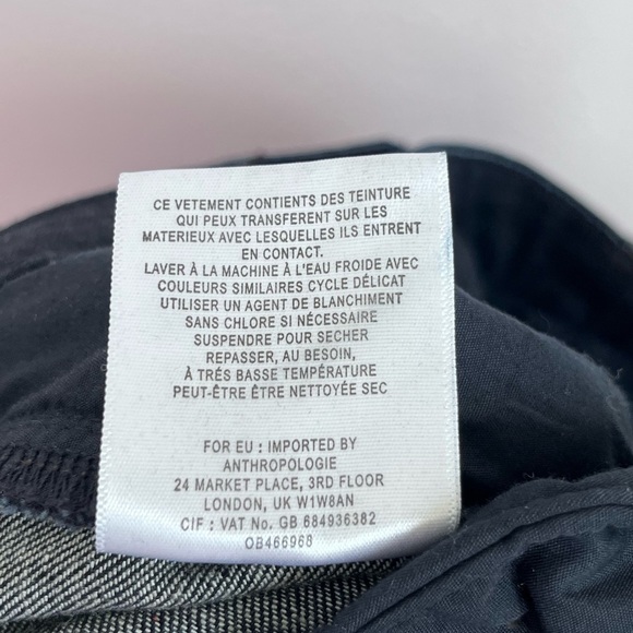 Anthropologie Pilcro Flare Jeans Dark Rinse Mid Rise Full Length - Picture 6 of 9